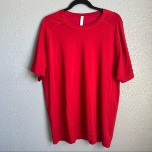Red Lululemon Vent Athletic T-Shirt